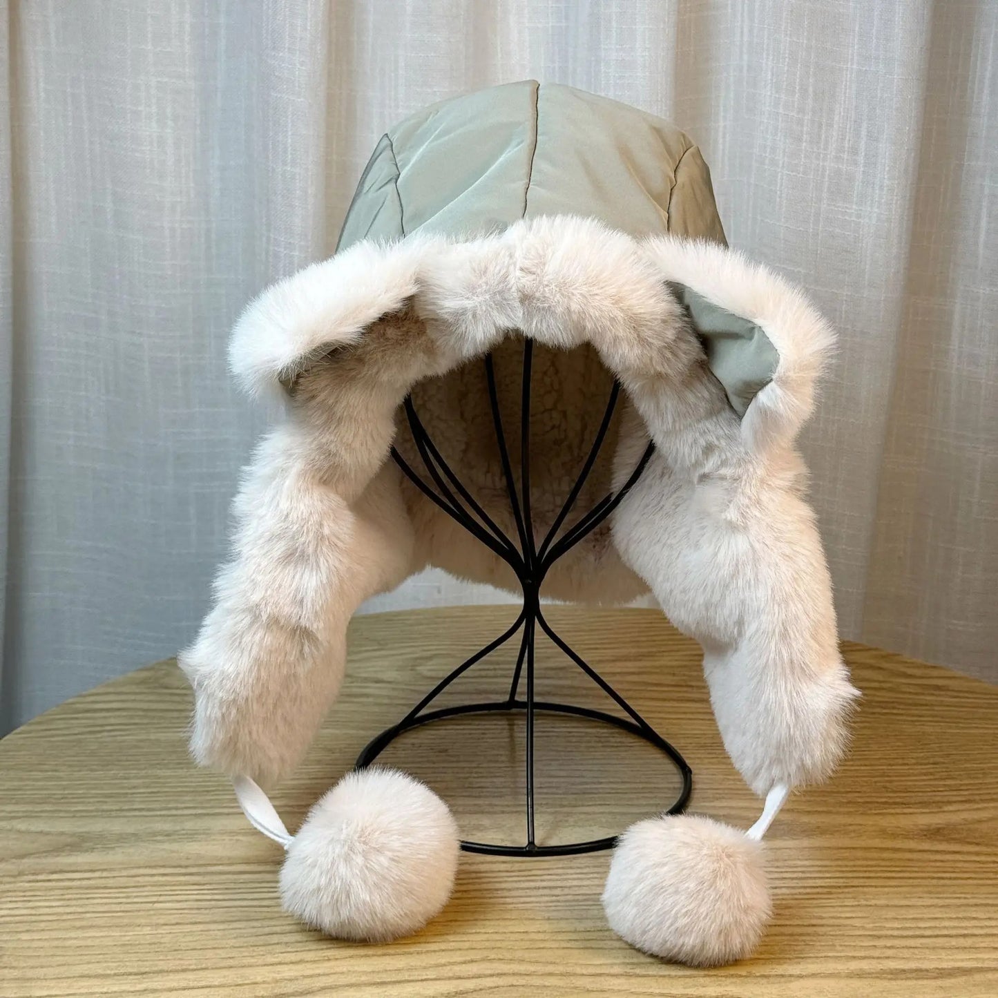 New Cute Fox Cat Ear Plush Ear Protection Hat For Women In Autumn And Winter Plus Velvet And Thickened Ski Warm Hat