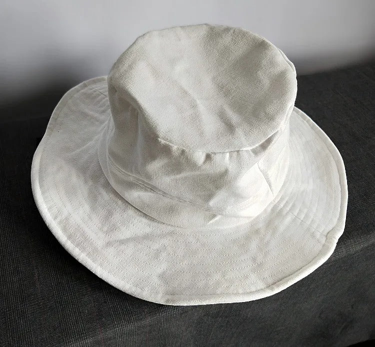 Big Head White Wide Brim Bucket Hat for Women Men Spring Summer Japanese Outdoor Travel Sun Hat Soft Fold Fisherman Hat