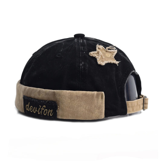 Washed Beanie Brimless Cap Hat Without Visor Solid Color Retro Vintage Street Style Spring Autumn Outdoor Gorras