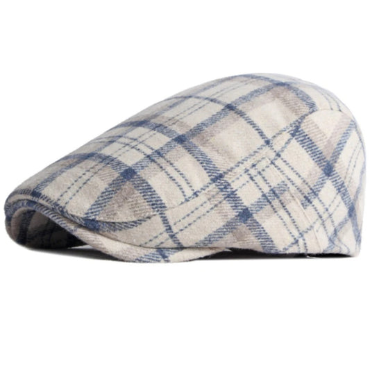 Berets Autumn Winter Caps for Men Women Plaid Artist Painter Wool Beret Hat Male Female Cap Adjustable Beret Cap