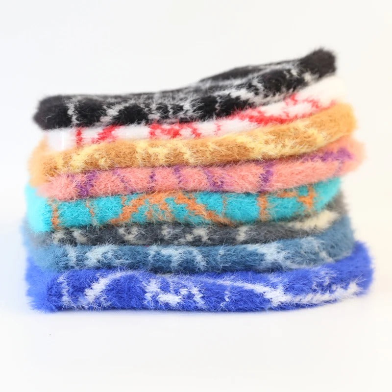 Fashion Plush Knit Spider Web Design Hat for Men Women Pullover Pile Cap Goth Warm Beanie Hats New Hip-hop Street Cap