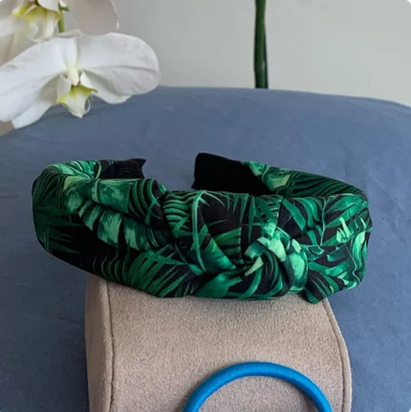 summer Hawaii Headband for Women outdoor green coconet beach Hair Band Head Band with bow Hair Hoops Kawaii Headband for Women