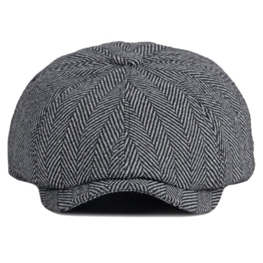 Beret Cap Men Women Spring Autumn Hat Vintage Striped Artist Painter Beret Hat Male Female Ivy Flat Cap Octagonal Berets