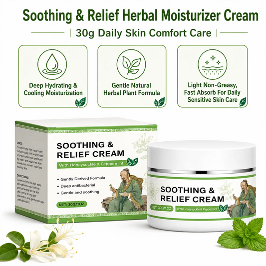 Original Soothing Relief Cream – Natural Plant-Based Moisturizing Balm for Sensitive Skin | Fragrance-Free Gentle Formula | Daily Face & Body Skin Care for Dry, Uncomfortable Skin