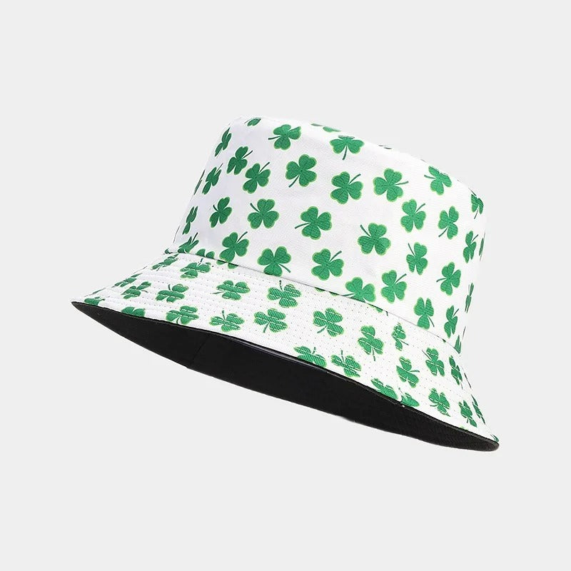 Summer Sun Protection Bucket Hat for Men Women Panama Cap Print Hip Hop Gorros Fishing Fisherman Hat Double Side Wear Fashion