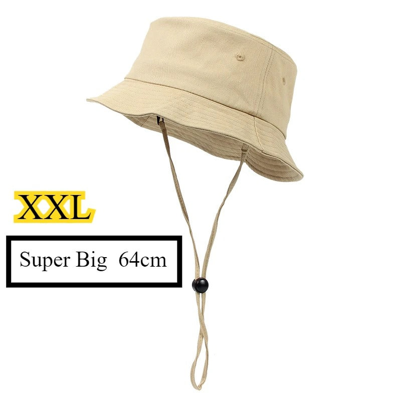 Oversize XXL Summer Unisex Bucket Sun Hat Water Repellent Fisherman Hats Men Women Travel Hat with Detachable Chin Strap