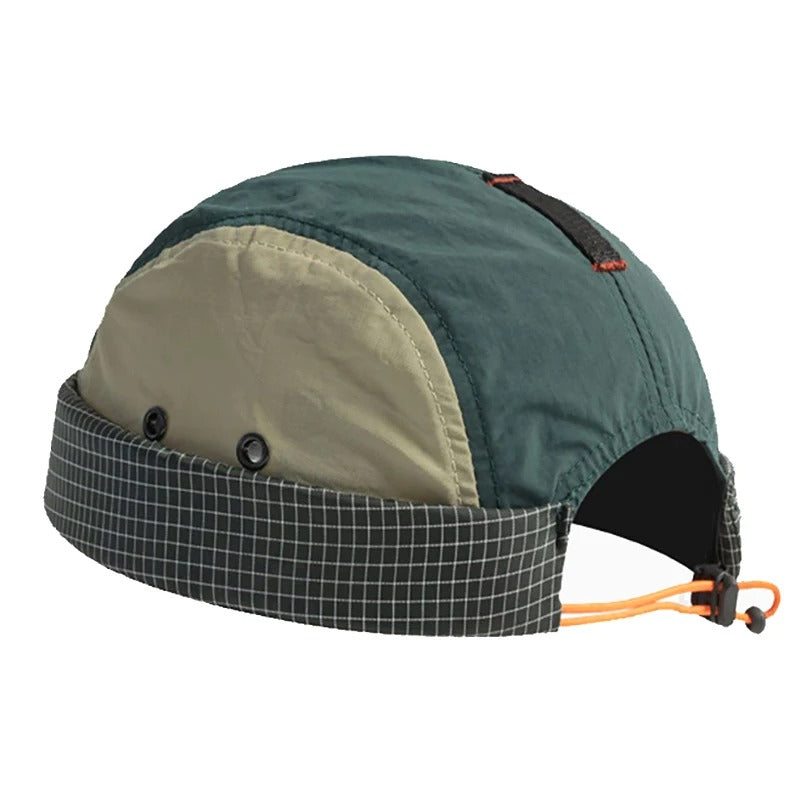 Waterproof Docker Cap Without Visor Fast Dry Brimless Caps Solid Color Anti-UV Beanie Hat Adjustable Hats For Men Women