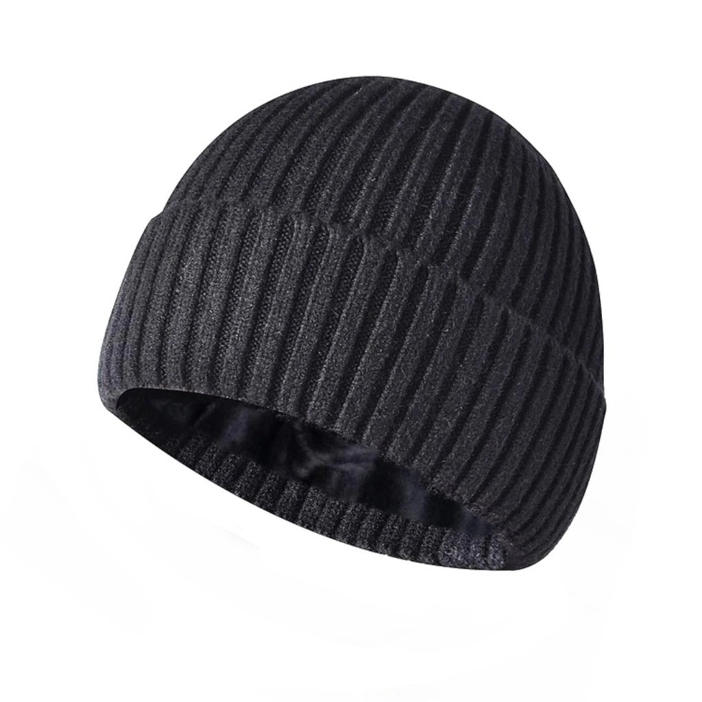 Winter inner velvet thickened warm adult unisex woolen knitted hat