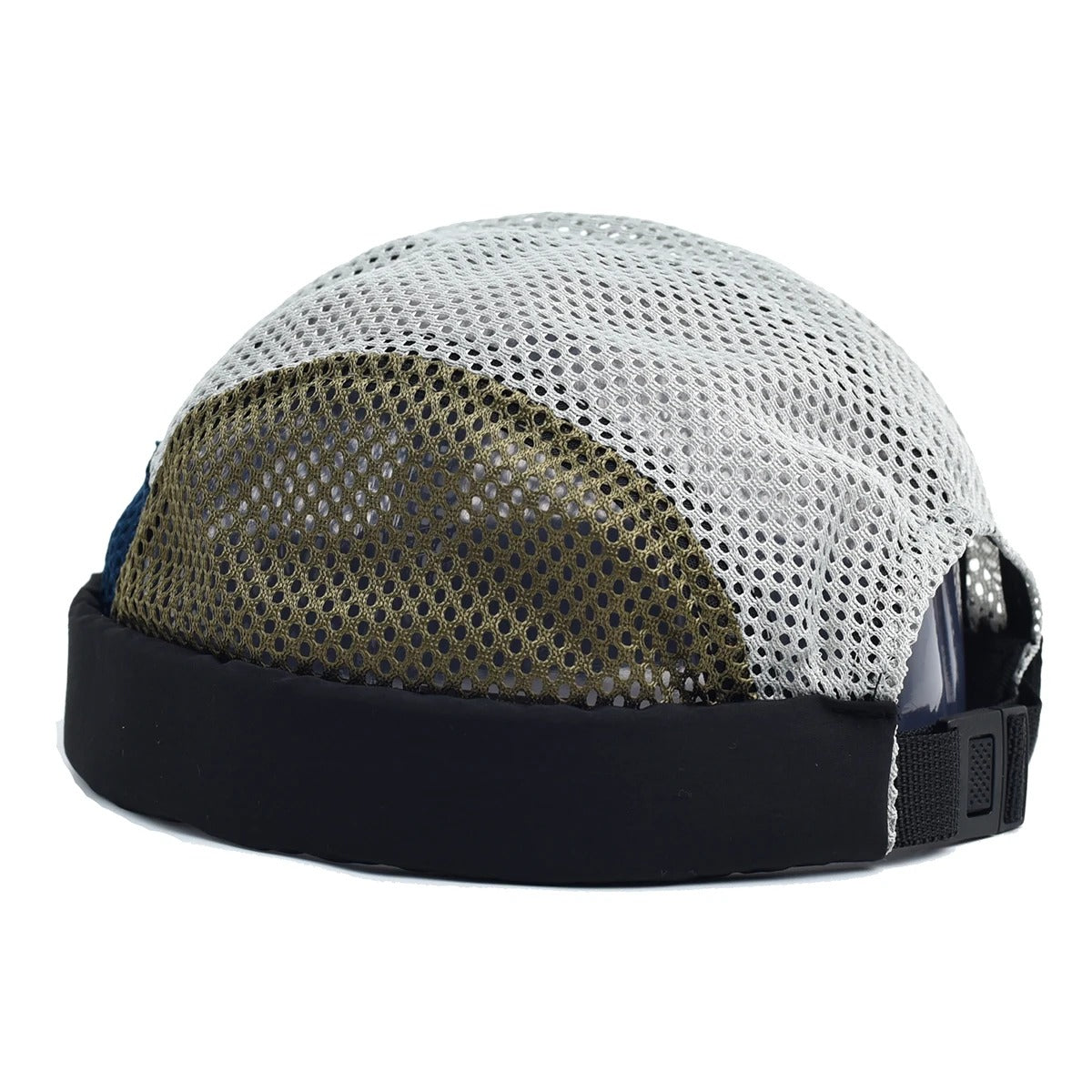 Men's Brimless Docker Hat Summer Breathable Mesh Net Beanie Cap Rolled Cuff Harbour Hats Sailor Fisherman Landlord Hat