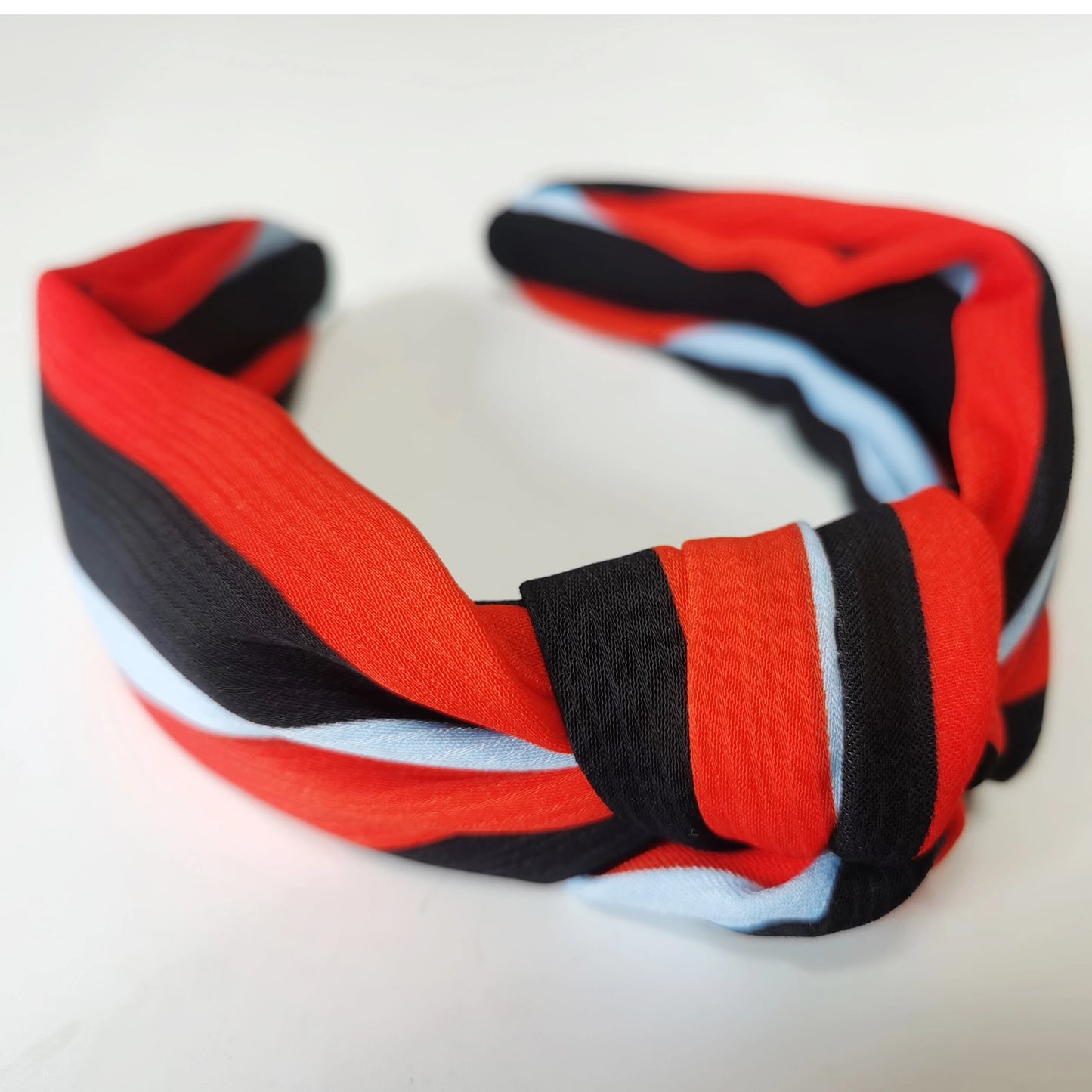 Summer Stripe Print Knot Hair Bands for Women Washing Make Up Face Outdoor Beach Version Bands Hair Accessories Female