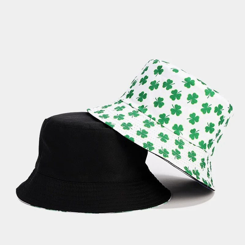 Summer Sun Protection Bucket Hat for Men Women Panama Cap Print Hip Hop Gorros Fishing Fisherman Hat Double Side Wear Fashion