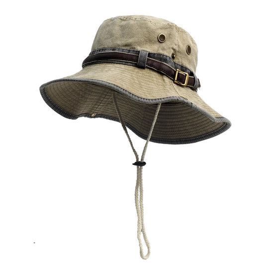 Spring Cotton Solid Bucket Hat Fisherman Hat Outdoor Travel Sun Cap For Men And Women