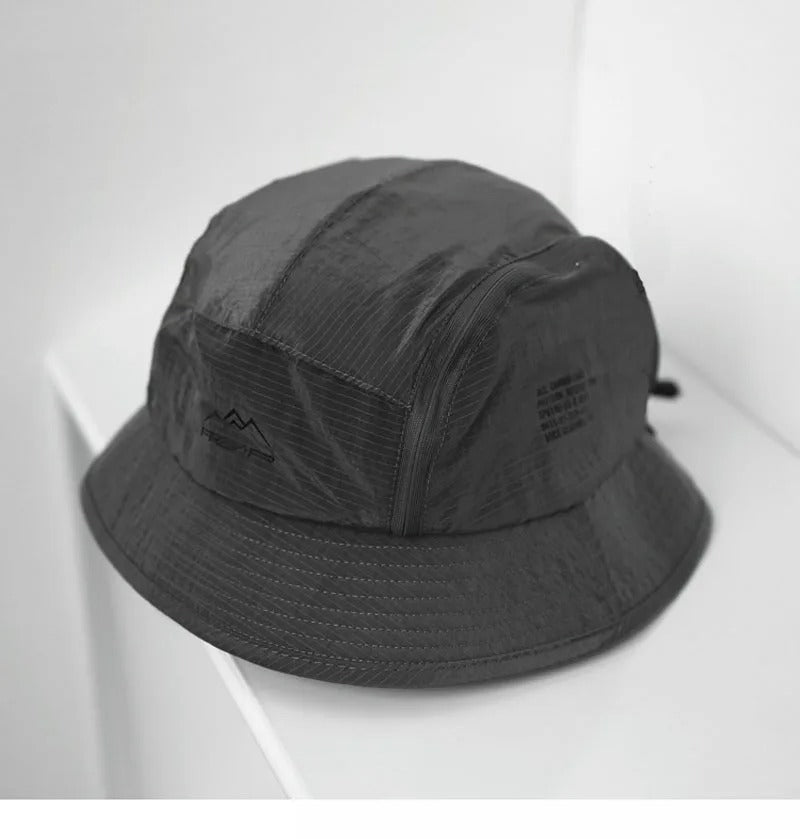 Summer Outdoor Camping Bucket Hat Men Fast-dry Function Waterproof Fishing Hats Thin Zipper Climbing Sun Panama Male's Hat