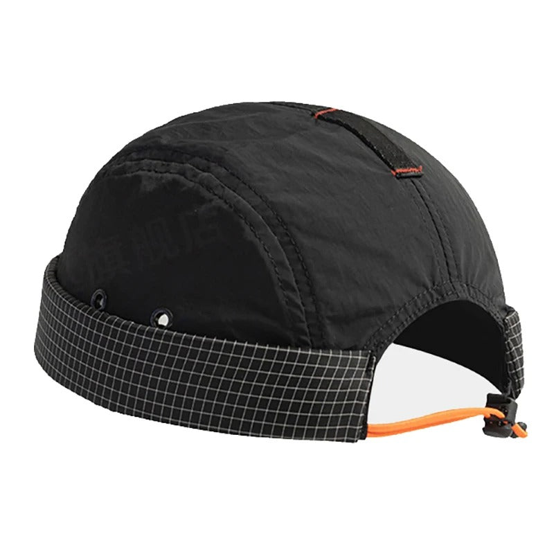 Waterproof Docker Cap Without Visor Fast Dry Brimless Caps Solid Color Anti-UV Beanie Hat Adjustable Hats For Men Women
