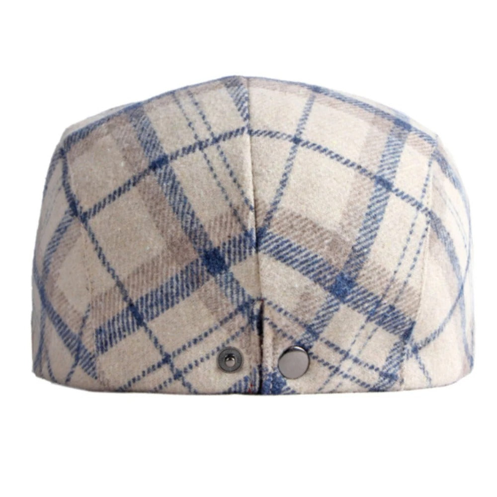 Berets Autumn Winter Caps for Men Women Plaid Artist Painter Wool Beret Hat Male Female Cap Adjustable Beret Cap