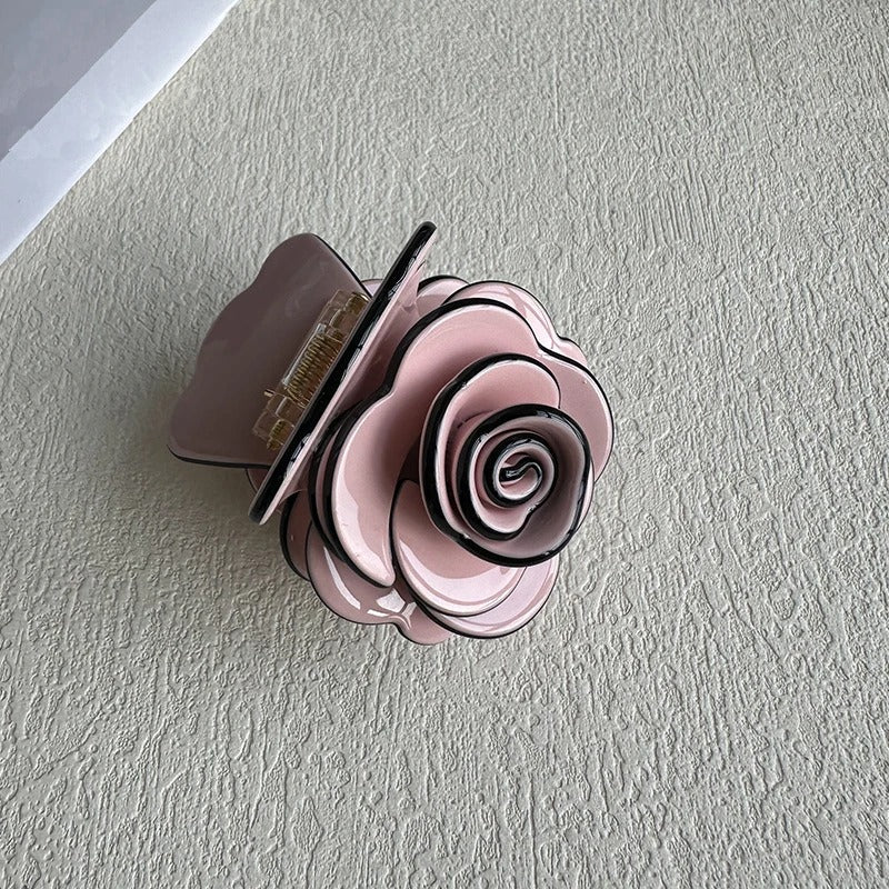 Acetate Rose Flower Clip for Women Hairclip Three-dimensional Feeling High Quality Shark Clip Hair Ornament Hair Accesories