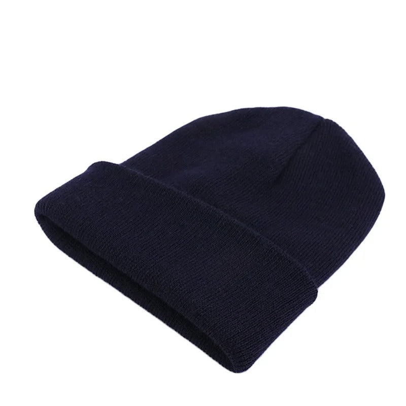 Solid Unisex Winter Autumn Skullies & Beanies Knitting Bonnets