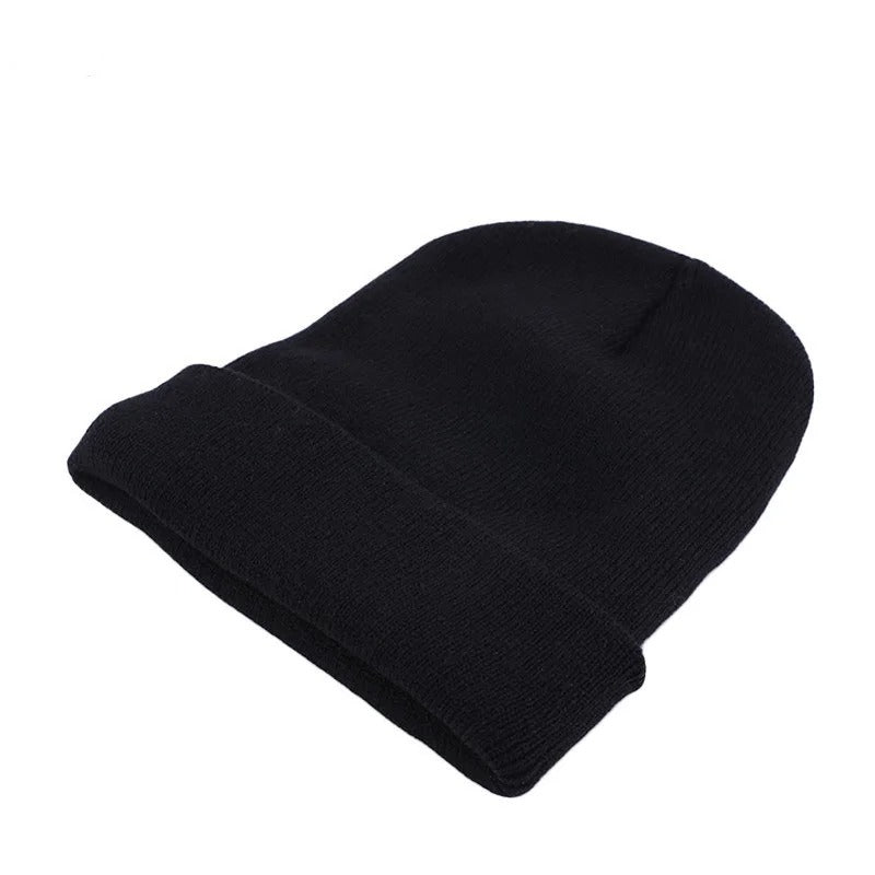 Solid Unisex Winter Autumn Skullies & Beanies Knitting Bonnets