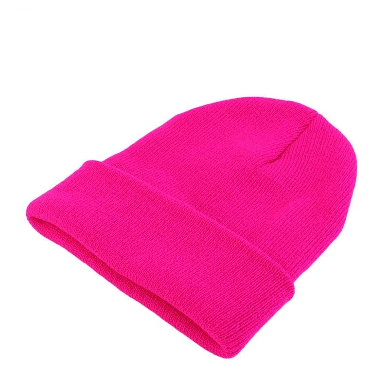 Solid Unisex Winter Autumn Skullies & Beanies Knitting Bonnets
