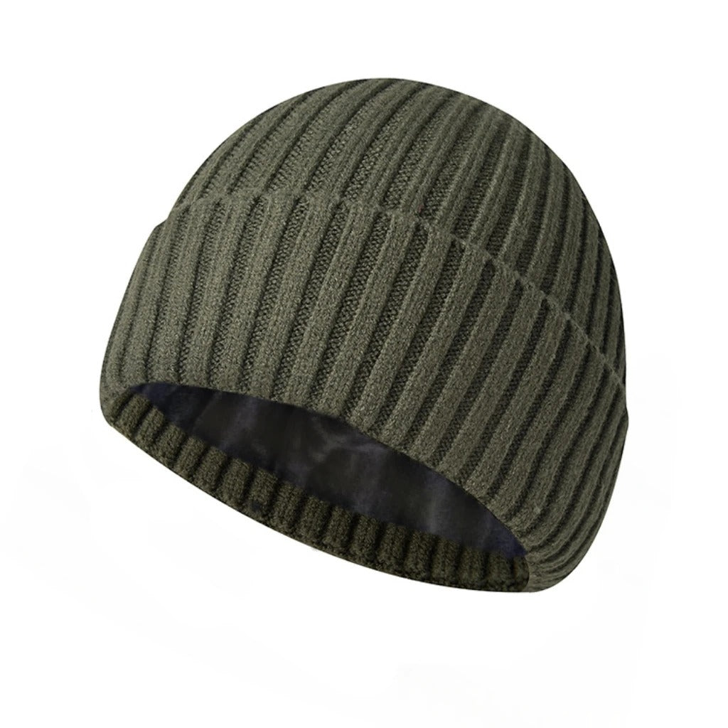 Winter inner velvet thickened warm adult unisex woolen knitted hat