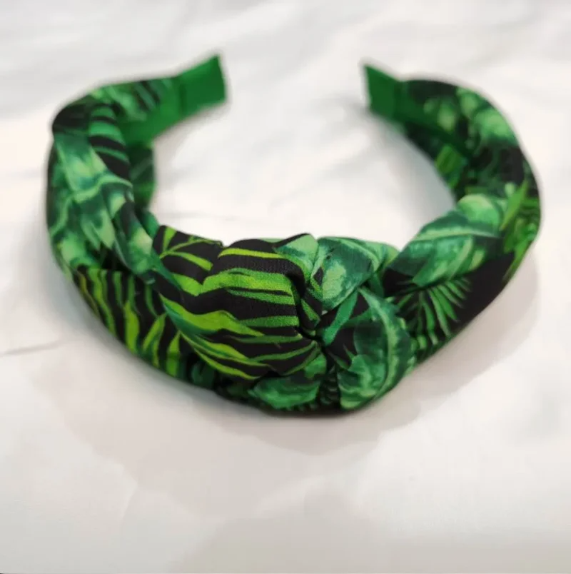 summer Hawaii Headband for Women outdoor green coconet beach Hair Band Head Band with bow Hair Hoops Kawaii Headband for Women