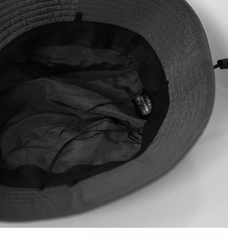 Summer Outdoor Camping Bucket Hat Men Fast-dry Function Waterproof Fishing Hats Thin Zipper Climbing Sun Panama Male's Hat