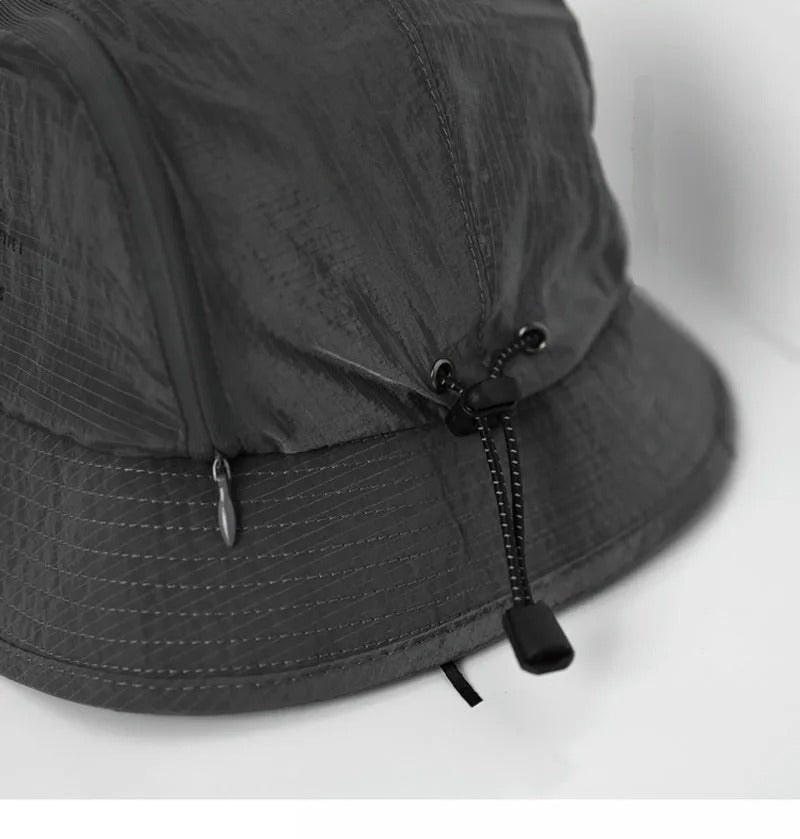 Summer Outdoor Camping Bucket Hat Men Fast-dry Function Waterproof Fishing Hats Thin Zipper Climbing Sun Panama Male's Hat