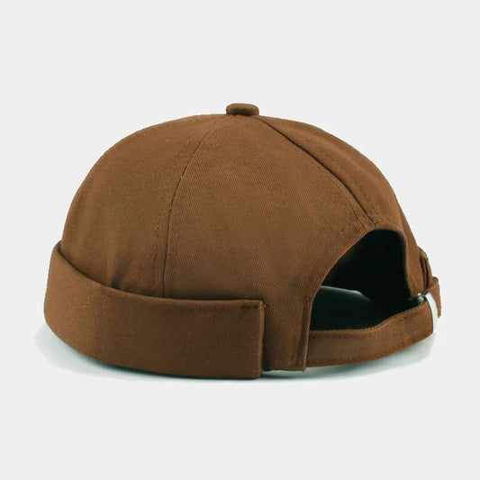 Men Solid Color Landlord Caps Spring and Autumn Melon Skin Hats Literary Hip Hop Hat Painter Cap