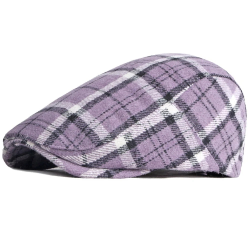 Berets Autumn Winter Caps for Men Women Plaid Artist Painter Wool Beret Hat Male Female Cap Adjustable Beret Cap