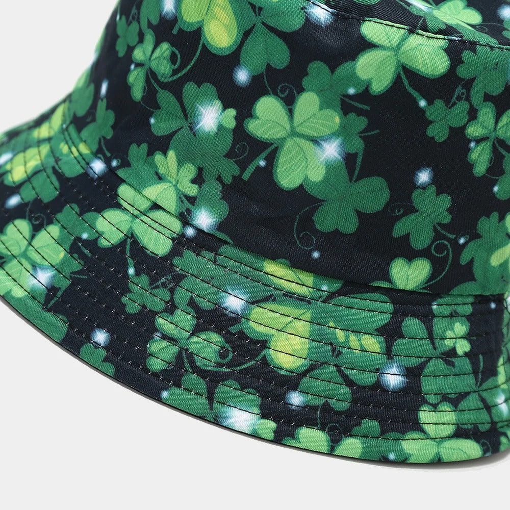 Summer Sun Protection Bucket Hat for Men Women Panama Cap Print Hip Hop Gorros Fishing Fisherman Hat Double Side Wear Fashion