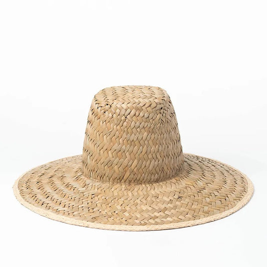 Retro High Top Big  Straw Hat Men Women Stage Catwalk Concave Modeling Sunscreen Shading Beach Straw Hat