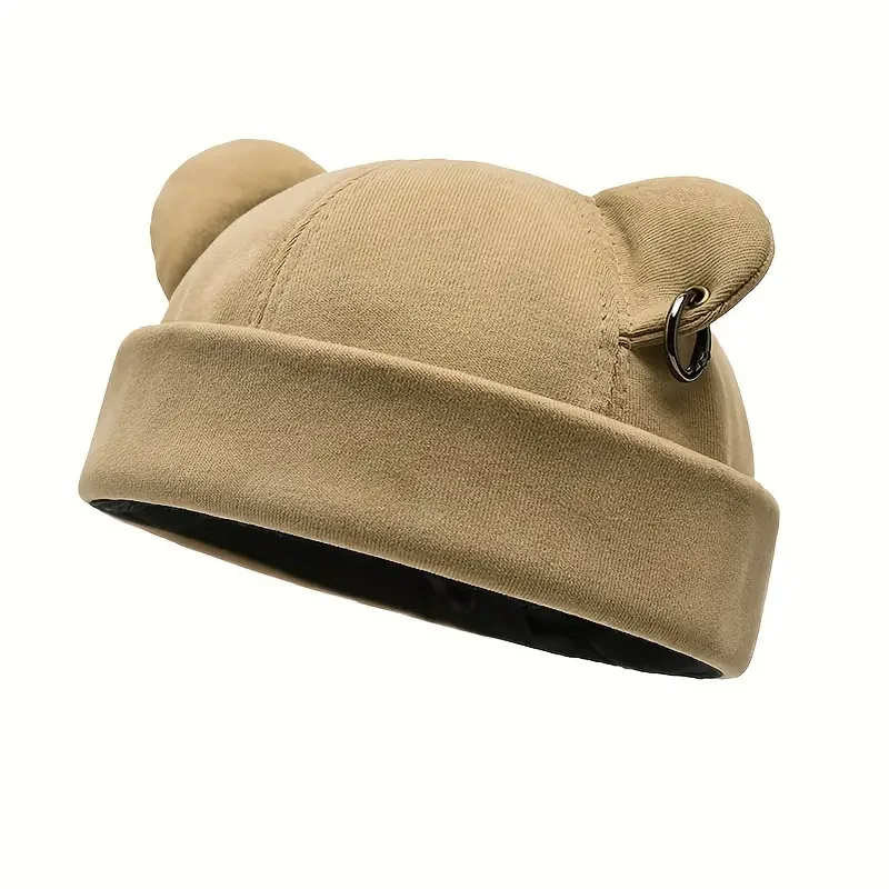 Autumn and Winter Polyester Warm Cartoon Docker Cap Brimless Hat Beanie Landlord Sailor Cap Girl and Women