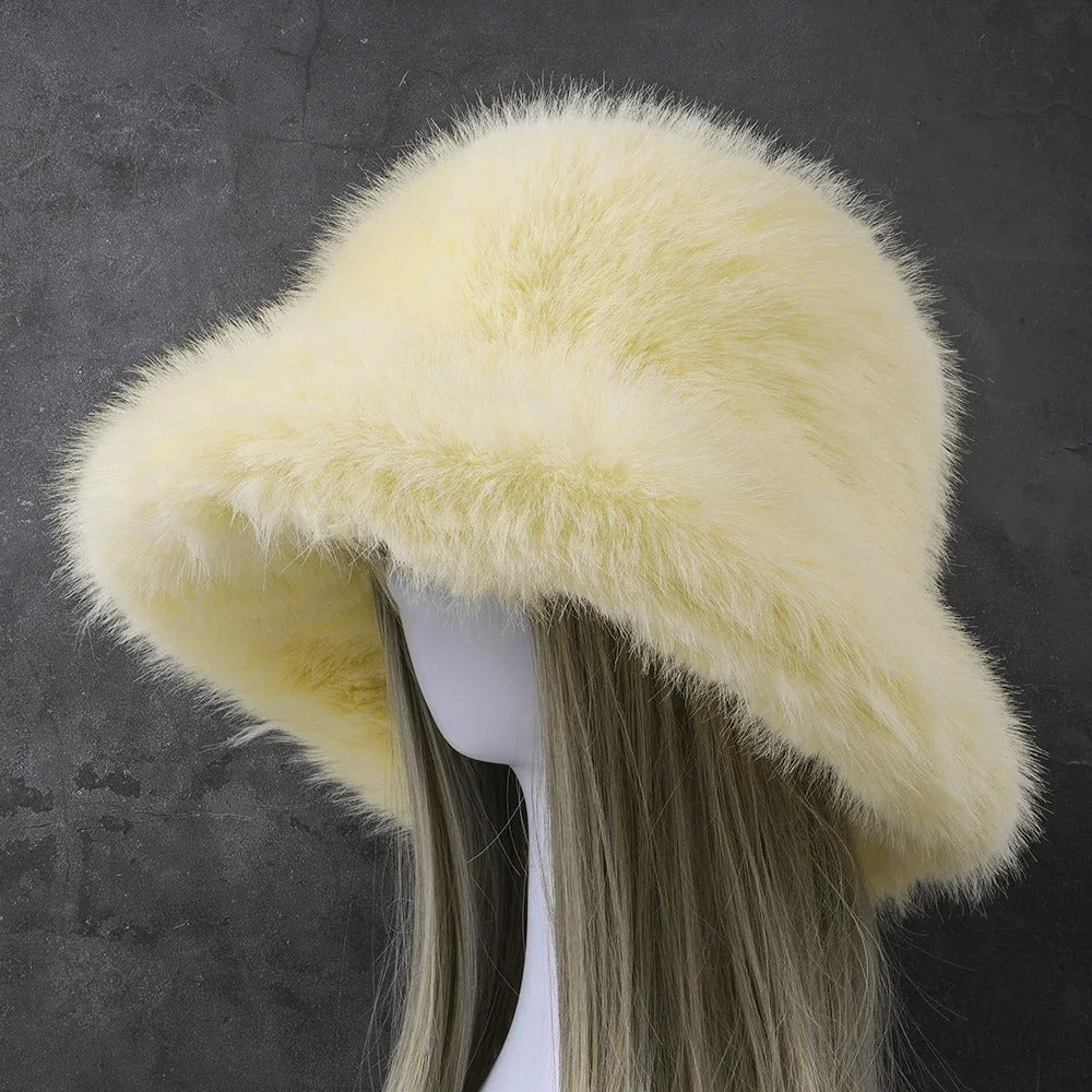 Rabbit Fur Knitted Scarf Hood Women Cashmere Beanies Winter Unisex Warm Skiing Hat Outdoor Ear Protection Bonnet