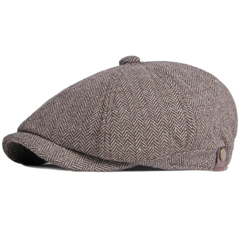Beret Cap Men Women Spring Autumn Hat Vintage Striped Artist Painter Beret Hat Male Female Ivy Flat Cap Octagonal Berets