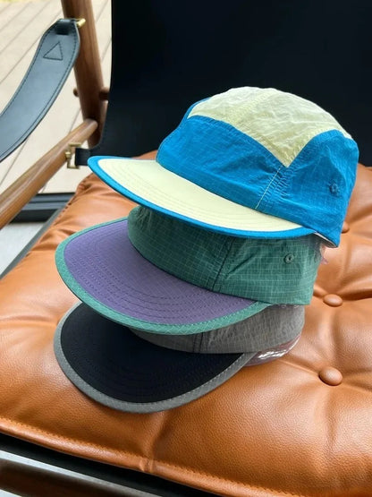 Quick-drying 5-Panel Baseball Caps for Man Women  Summer  Outdoor Thin Camping Men Splicing  Popular Baseball Cap