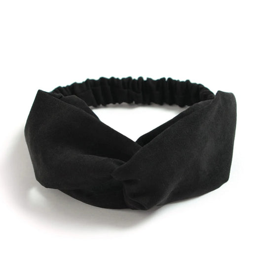 Cross Turban Solid Headbands for Women Twist Knotted Boho Suede Hair Bands For Girls Sweet Bow Headwrap Vintage Hair Accessories