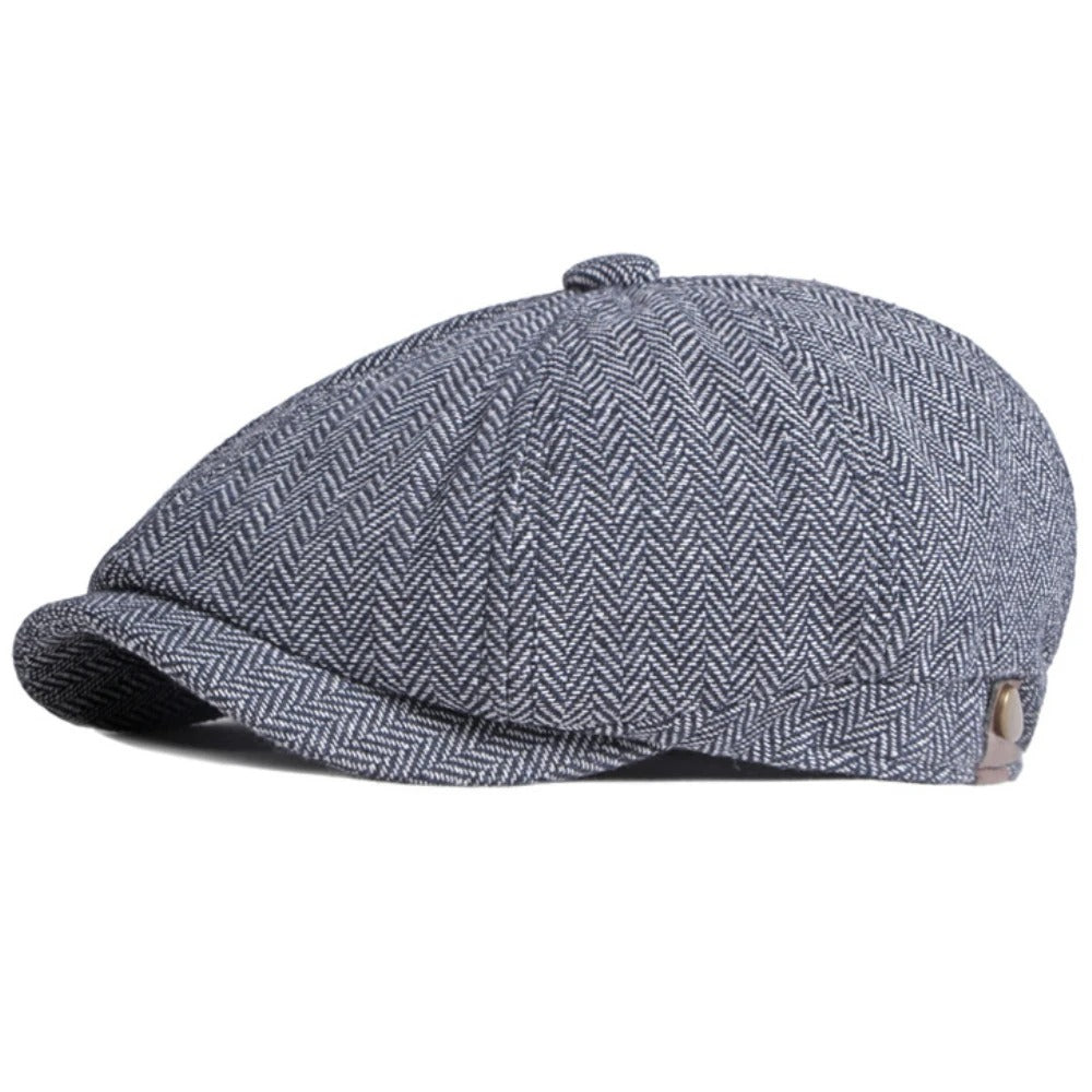 Beret Cap Men Women Spring Autumn Hat Vintage Striped Artist Painter Beret Hat Male Female Ivy Flat Cap Octagonal Berets