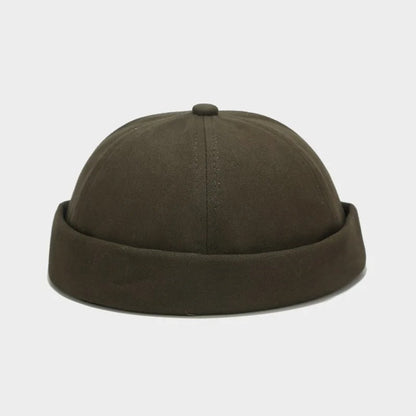 Men Solid Color Landlord Caps Spring and Autumn Melon Skin Hats Literary Hip Hop Hat Painter Cap