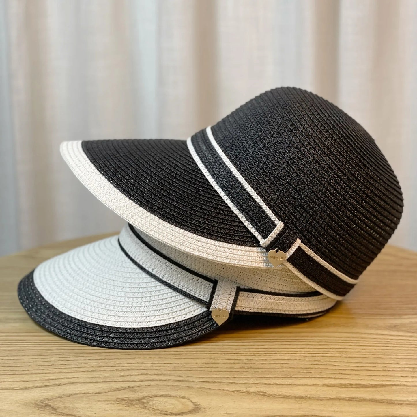 Summer Sun Straw Baseball Cap Women's Sunscreen Visor Hat Widened Brim Anti-UV Ourdoor Causal Basin Riding cap straw hat female