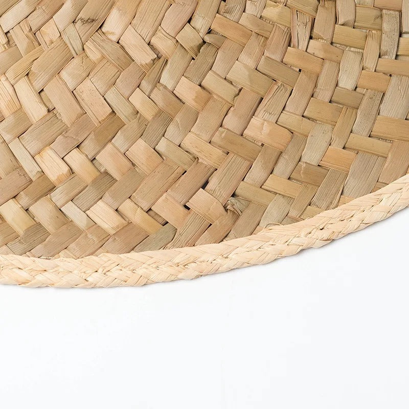 Retro High Top Big  Straw Hat Men Women Stage Catwalk Concave Modeling Sunscreen Shading Beach Straw Hat