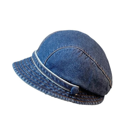 Cotton Jeans Berets Hat for Women Summer Panama Denim Fabric Sunbonnet Outdoor Casual Bucket Hat Beach Hat Sun Hat Female