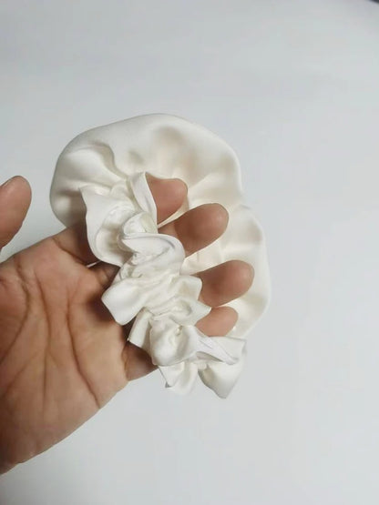 Satin Scrunchies Women 2 Rose Hair Bands Elastic Rubber Bands Back Ponytail Cute Summer Headwear Women's Hair Accessories