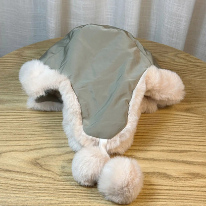 New Cute Fox Cat Ear Plush Ear Protection Hat For Women In Autumn And Winter Plus Velvet And Thickened Ski Warm Hat