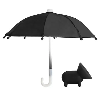Outdoor Vacation Beach Umbrella Cellphone Holder, Anti-Peeping Protective Phone Holder with Suction Cup, Mobile Phone Sun Protection Water Proof Umbrella