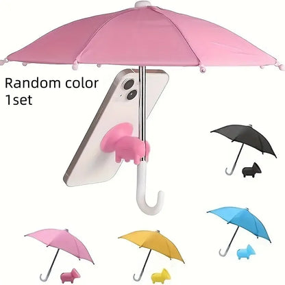 sunshade phone umbrella, UV protection phone umbrella with suction cup universal adjustable cute stand