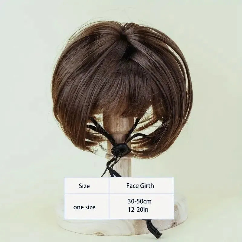 Adorable Appearance Pet Short Hair Wig Headband - Cute and Playful All Seasons Fun Accessory for Dogs & Cats, Valentine's Day Gift