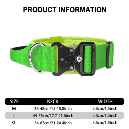 Adjustable Fit Dog Collar for Medium to Large Dogs, German Shepherd Accessories, High-Strength Metal Buckle, Tactical Training Collar, Durable Material Pet Accessory