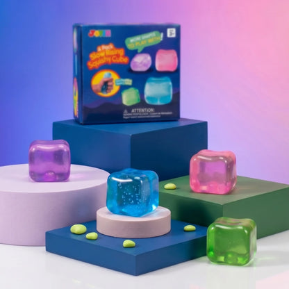 High Density Cube Fidget Toy, Stress Relief with Slow Rising Sensory Squishy Toys for Kids Adults