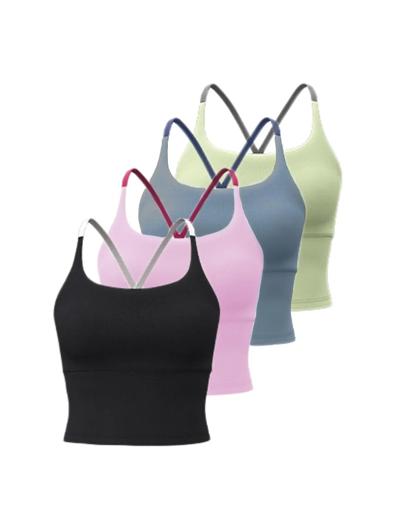 Sporty Women's Plain Criss Cross Sports Bra