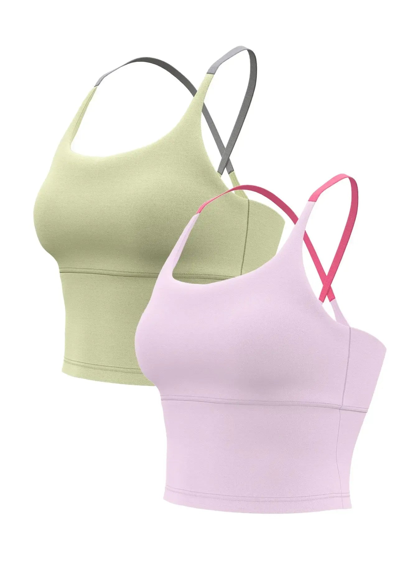 Sporty Women's Plain Criss Cross Sports Bra